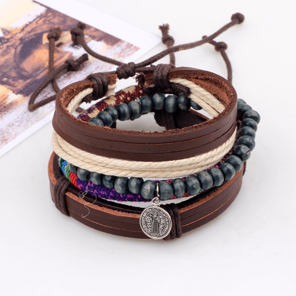 South America Style 4 layers Fashion Bracelets - Picture 3 of 5
